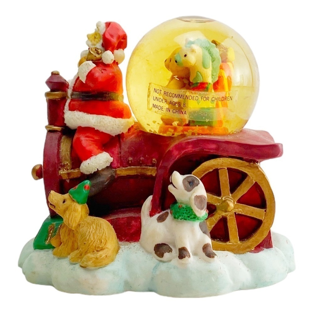 Miniature Musical Santa Snow Globe Train​
